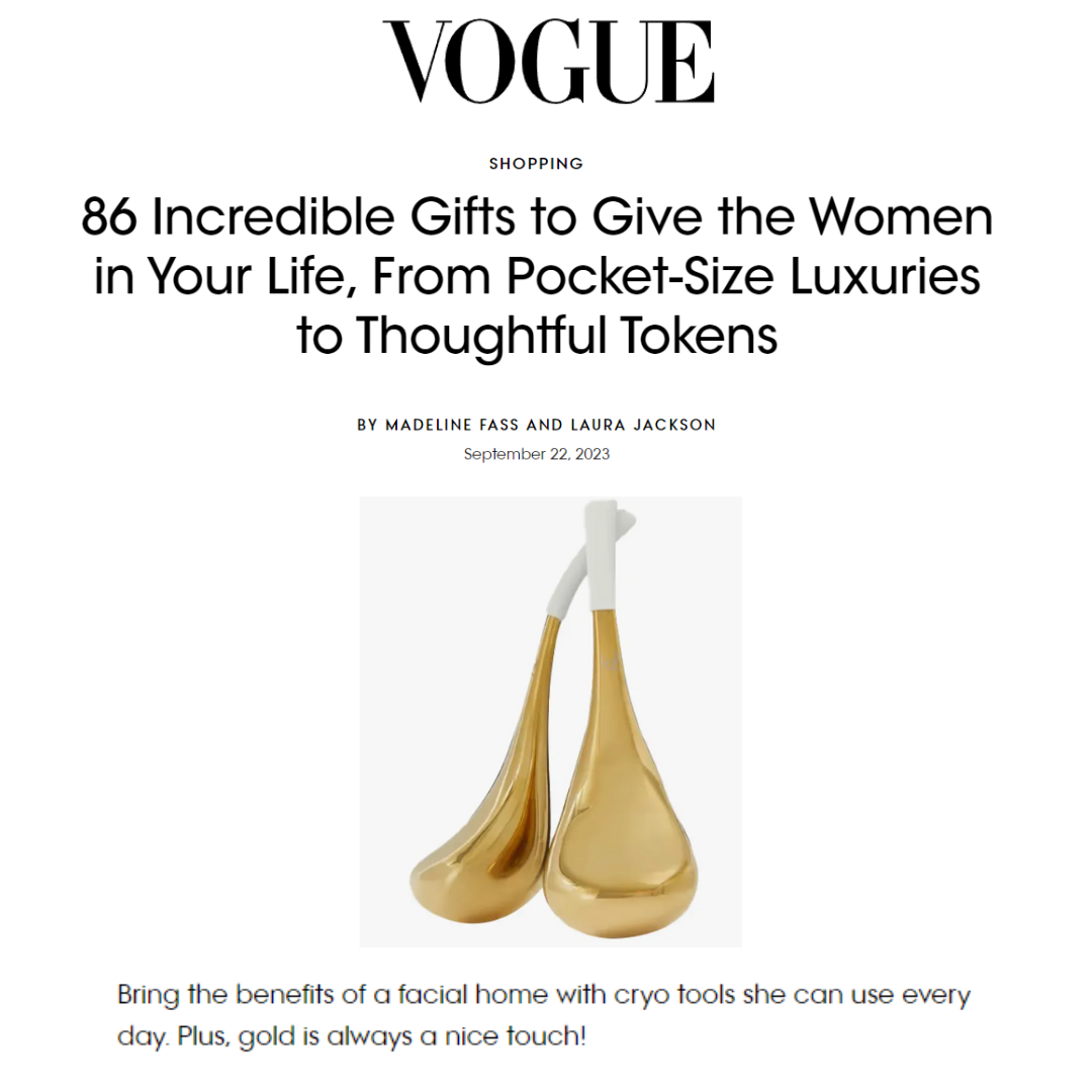 Vogue Magazine Gold Cryo article mention