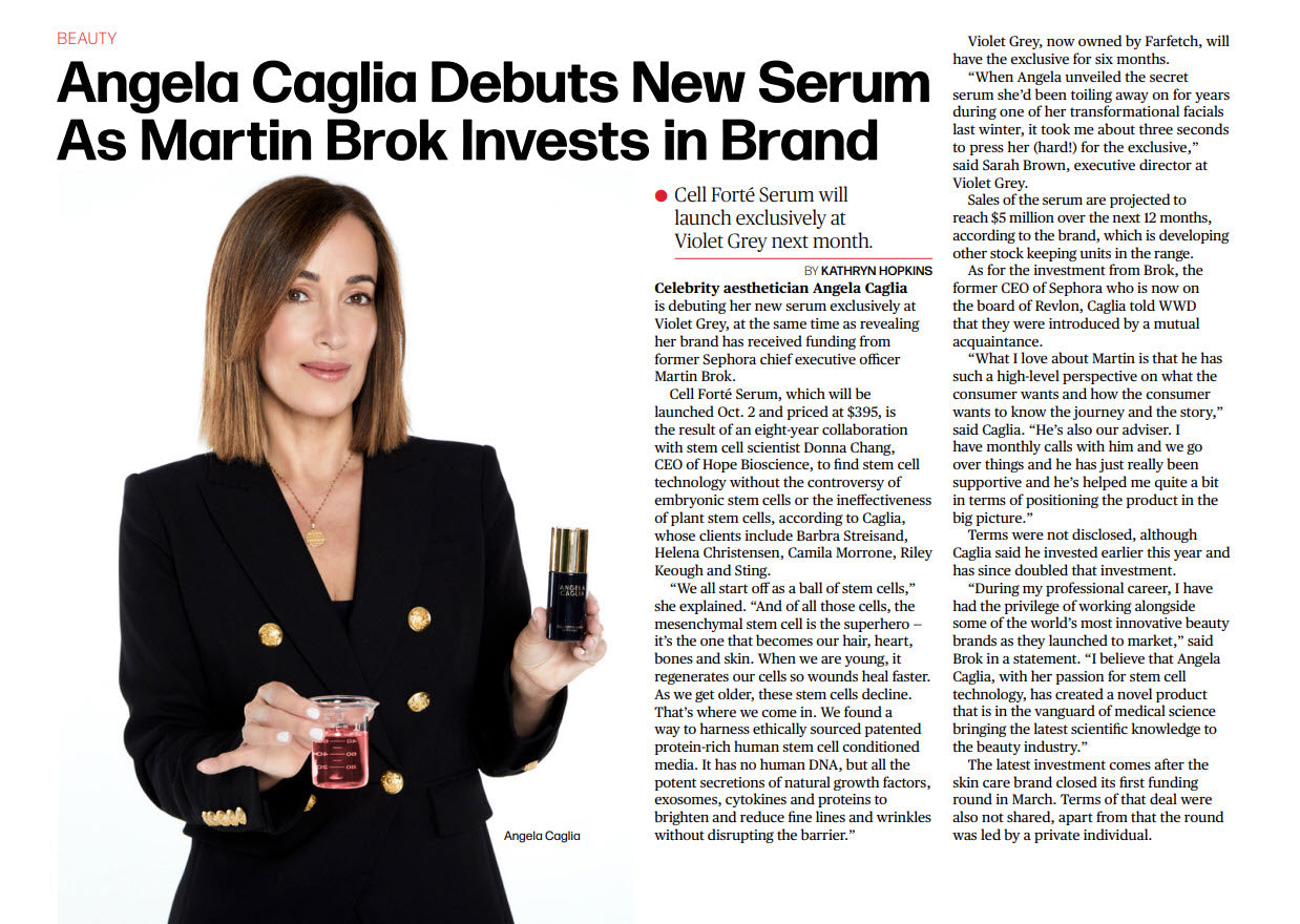 WWD mention Angela Caglia